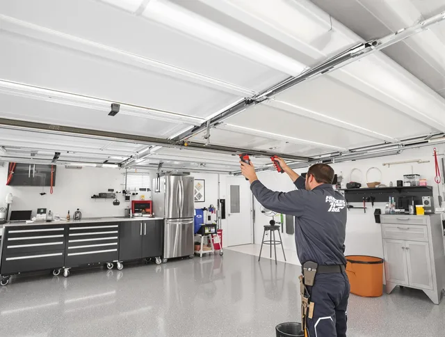 Overhead garage door repair service by Seven Hills Garage Door Repair in Seven Hills