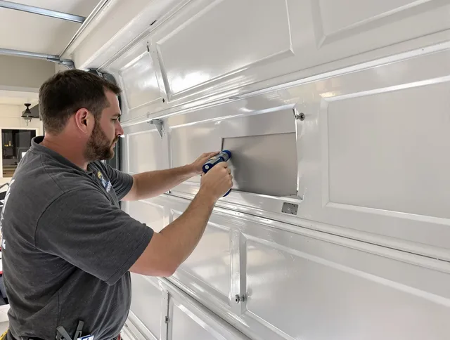 Garage door panel repair by Seven Hills Garage Door Repair in Seven Hills