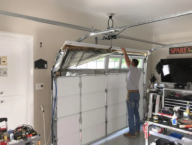 Garage door section replacement by Seven Hills Garage Door Repair in Seven Hills